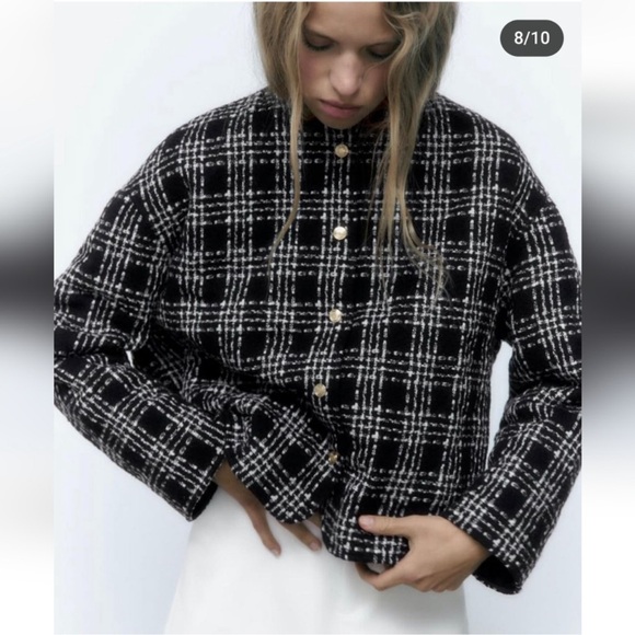 ZARA Tweed Quilted Lady Jacket - Picture 1 of 9